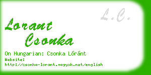 lorant csonka business card